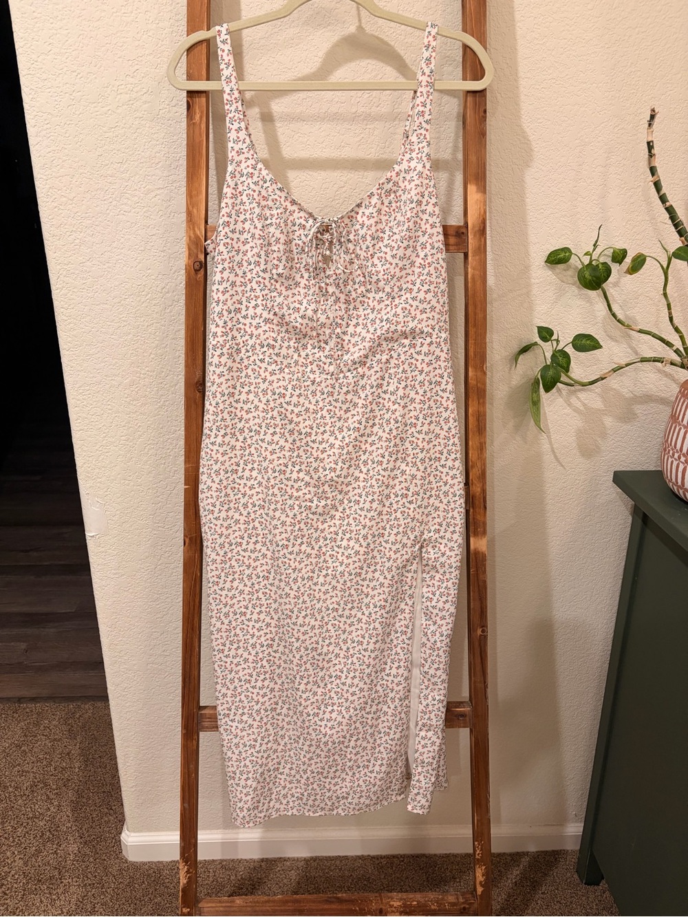 Abercrombie Floral Tie Front Midi Dress Large